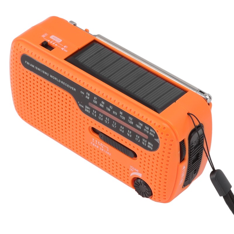 Hand Crank Radio AM FM SW1 SW2 Solar Emergency Weather
