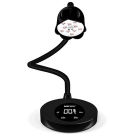 MEKK Gooseneck UV Nail Lamp Mini Cordless UV Light for Nails Rechargeable LED Flash Cure Nail Lamp 30W Professional with Sensor with Three Timers UV Nail Light for Gel X Lamp(Black)