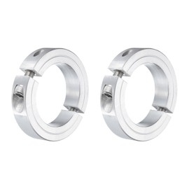 sourcing map 2Pcs Double Split Clamp-On Shaft Collar for 2" Shaft, Two-Piece Clamping Collar 3" OD, 11/16" Thickness, Aluminum Alloy Set Screw Split Collar Clamp