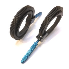 2 Pieces Aluminum Alloy Handle Video Digital Camera Lens Focus-ing Rings Focus Zoom Ring Following Ring Focusing Lever Follow-ing Device Built In Steel Screws Fastener Photo-graphy Parts Accessories