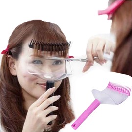 Herramienta de corte de cabello Flequillo, peine de corte de pelo para el hogar, guía de corte de cabello, mantiene el cabello alejado de los ojos, cara, ropa y piso, herramienta de corte de pelo para uso doméstico y salón de belleza 2