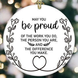 Christmas Small Gifts for Coworkers, May You Be Proud of The Work You Do, Gifts for Coworkers, Coworker Gifts for Women(2.9 X 2.9 Inch)