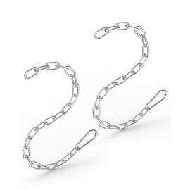 Mbotnee Fitness Chain 23in, Workout Chain, Cable Machine Extension Chain, 304 Stainless Steel LAT Pull Cable Extension Weight Lifting Machine Chain, Curl Bar Chain for Home Gym