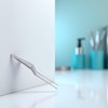 1 Piece Silver Professional Spiral Design Stainless Steel Ear Tweezers