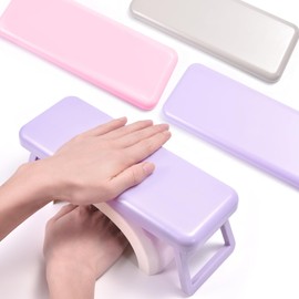 siyuwuro Nail Arm Rest Foldable Plastic Nail Hand Pillow For Manicure Nail Hand Rest Stand Nail Art Accessories Tool For Nail Tech Nail Table For Making Nails, Home And Nail Salon Use (White)