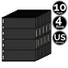 HHZ Collectibles 10 Pack 4 Row 80 Pocket Double Sided