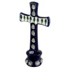 Polish Pottery Market Standing Cross – Handcrafted by Zaklady Boleslawiec