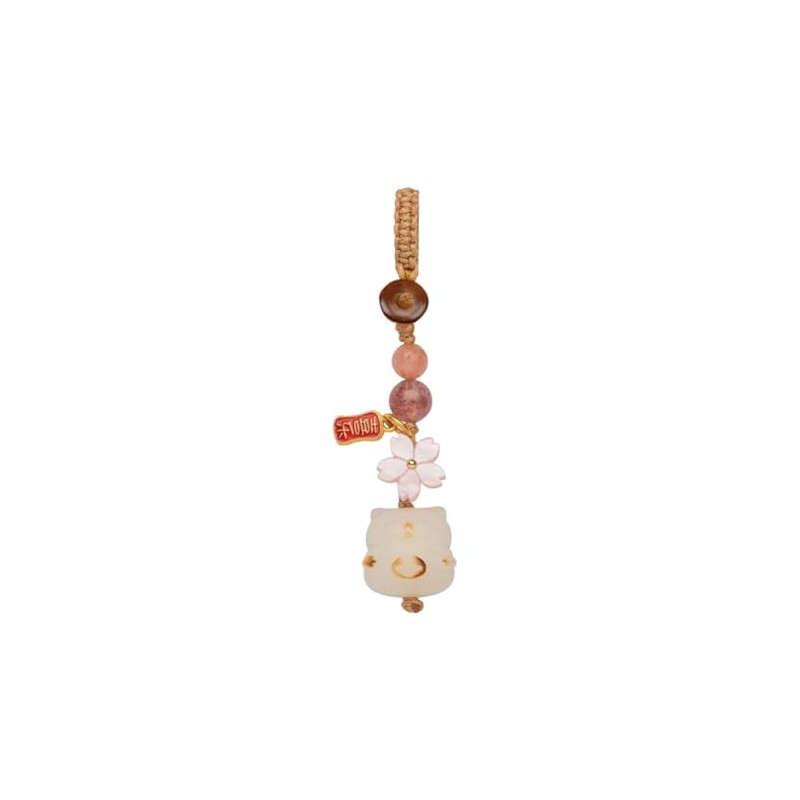 misakinoya Portable Strap Pendant Cute Cat Bodhi Charm Keychain Bag