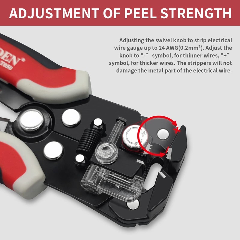 BOOSDEN Wire Stripper Self-adjusting Cable Stripper Wire Stripper Wire Cutting