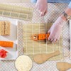 GTNCE 6 Pcs Bamboo Sushi Rolling Mat Set with 2