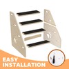 Dog Stairs Ramp, Wooden 4-Step Dog Ramp for Small/Medium/Older Dogs