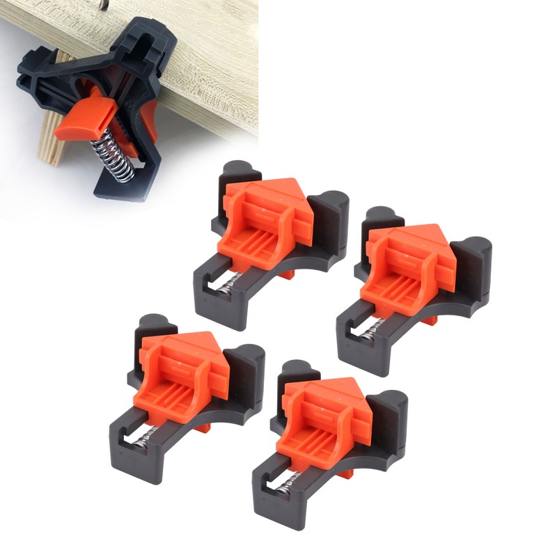 4Pcs Woodworking Angle Clamps Corner Clip Fixer Tool 60 90