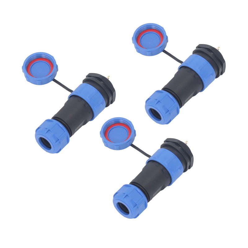 3 Pcs SP21 Aviation Connector 2 Pin IP68 Waterproof Rear