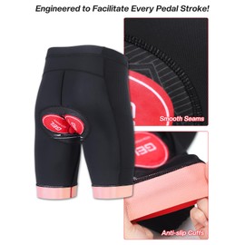 ARSUXEO Padded Cycling Shorts Men 4D Padding MTB Shorts Cycling Shorts for Men with Phone Pockets Cycle Undershorts 582 Red M