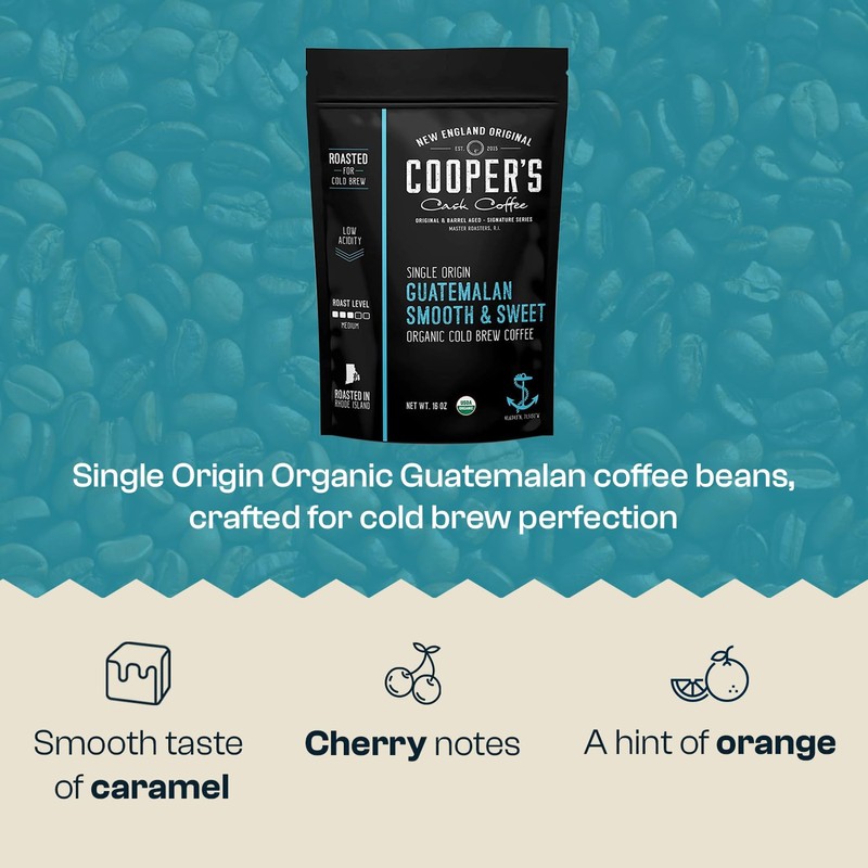 Guatemala Organic Cold Brew Coffee, Single Origin, Gourmet Beans, Tasting