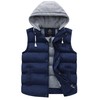 wantdo Women's Quilted Coat Padded Puffer Vest with Removable Hood
