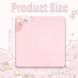 YTPAFK Baby Bath Towel With Hood, Baby Towels Newborn Girl, Absorbent Baby Hooded Towel Newborn, Ultra Soft Cute Animal Design Baby for Newborn Baby Boy And Girl（Pink Cat