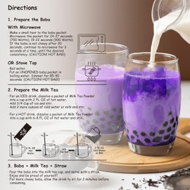 Boba Moo X Premium Boba Tea Kit With Taro Milk Tea Flavor - Only 5,000 Kits Yearly, Small Batch Bubble Tea Kit With Boba Tapioca Pearls, Exceptional Taste & Chewiness, Vegan, Lactose-Free, 10 Servings