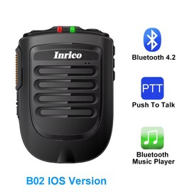 Inrico ANYSECU Wireless PTT Microphone B01 iOS Version B02 Wireless PTT Button for Zello ptt Button Speaker for iOS and Android Phone