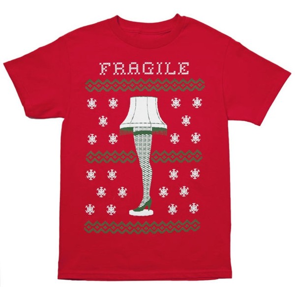 Christmas Story Fragile Leg Lamp T-Shirt-Large