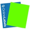 Fluorescent Green Sticker Paper, 100 Sheets, 8.5 x 11 Full