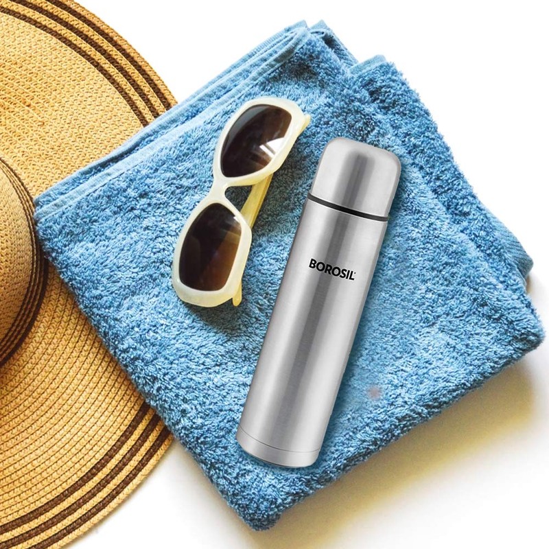 Borosil 500-BLACK Hydra Thermo, Medium, Silver