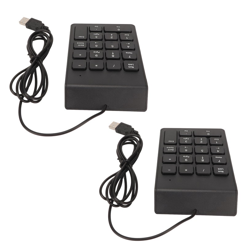 Wired Number Pad 18 Keys Ergonomic USB Plug and Play