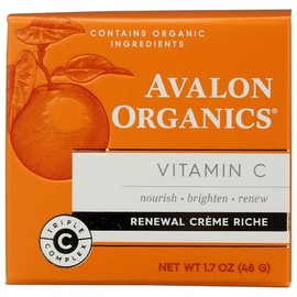 Avalon Organics Renewal Crème Riche with Vitamin C, 1.7 Oz