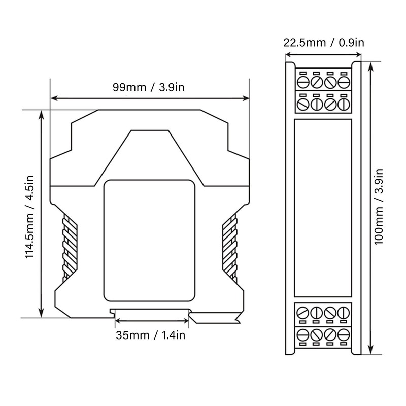 24V DC Signal Isolator 2 in 4 Out Direct Current