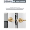 SORWDUERM 2 Pack Antique Door Lever with Lock and Key