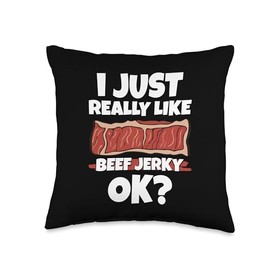 Beef Jerky Stick Keto Throw Pillow