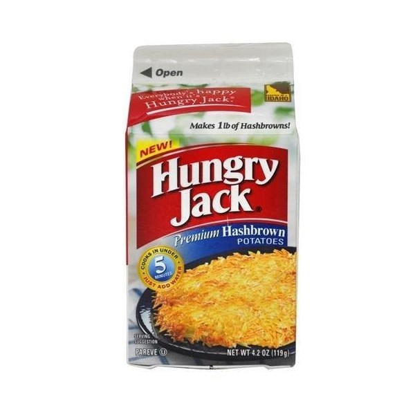 Hungry Jack Original Hashbrown Potatoes 4.2 oz (Pack of 6)