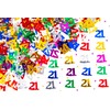14g Multicolour 21st Birthday Confetti Foil Metallic Glitz Table Scatter