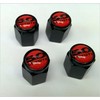 Compatible Ford Mustang Coyote 5.0 Shelby GT Valve Stem Caps (Black - Red)