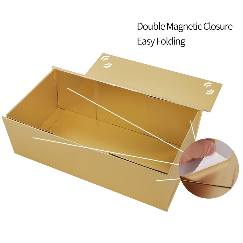 Gold Gift Box 10" x 6" x 3" with Magnetic