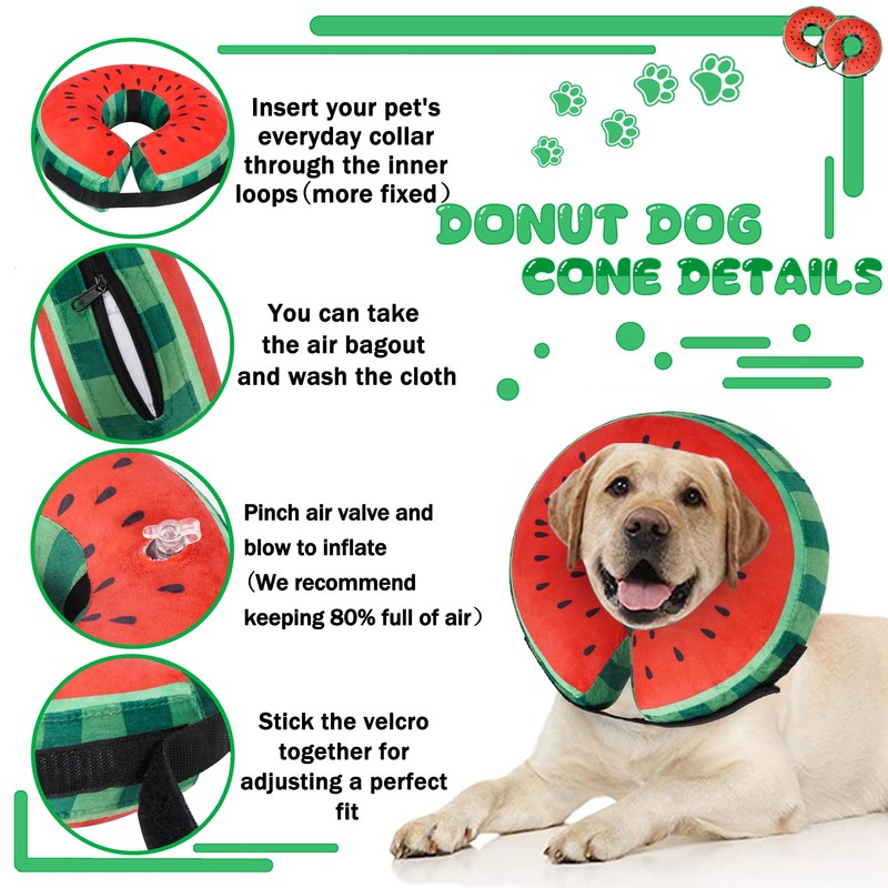 Recovery Donut Collar for Dogs & Cat,Inflatable Dog Collar Alternative