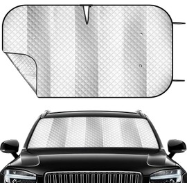 Windshield Sun Shade Car Sun Shade, Folding Car Shades for Front Windows, Blocks UV Rays Sun Visor Protector for Truck SUV Van, Keeps Vehicle Cool -
