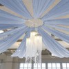Fanqisi Dusty Blue Ceiling Drapes 6 Panels 5ftx15ft Wedding Arch