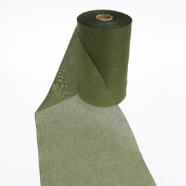 Deko AS GmbH Table Runner, Polyester, Olive, 20 cm x 5 m