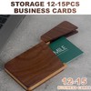 YOYAI Wood Business Card Holder Case Magnetic Closure Portable Lightweight