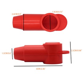 Silicone Terminal Covers Power Stud Pliable Cover for Alternator Battery Terminal Post Junction Blocks 4AWG -2/0 AWG Wire with Nylon Zip Ties 4Red