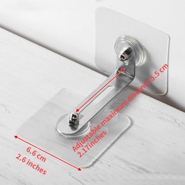 6 Sets Adjustable Punch Free Shelf Support Pegs, Closet Shelf Holder, Adhesive Shelves Clips for Cabinets, Kitchen, Wardrobe & Bookshelves, Anti Tilt Bracket for Furniture