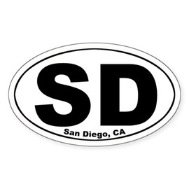 CafePress San Diego Oval Sticker Oval Car Bumper Sticker