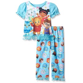 Daniel Tiger Toddler Girls Short Sleeve Poly Pajama Set (4T, Blue/Multi) (KY182292DA)