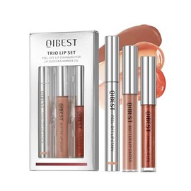 Peel Off Lip Liner Stain Tattoo, Jelly Hydrating Lip Gloss, Shiny Glitter Sparkly Glossy Lip, Tattoo Nude Lip Liner and Lip Gloss Combo, 3 in 1 Lip Makeup Set (#3, 3Packs)