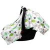 Car Seat Canopy Cover - Green Grey Cactus