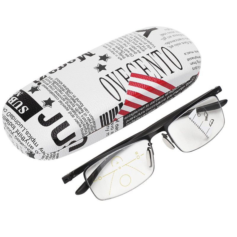 Fashion Anti Blue Rays Presbyopic Glasses Visual Fatigue Relief Multifocal