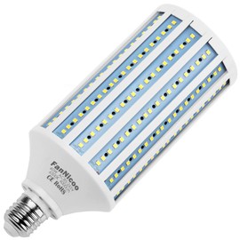 FanNicoo LED Corn Light Bulb 500W Equivalent 60W 6000Lumen 6500k E26/E27 Medium Base Led Light Bulb Cool Daylight White Corn Lamp for Indoor Outdoor Garage Warehouse Factory Workshop Backyard Barn