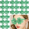 Tiwnefua Tiwnefua St. Patrick's Day Shamrock Glasses Irish Lucky Green