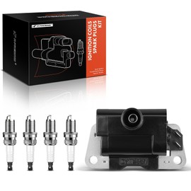 A-Premium 1 paquete de bocinas de encendido y 4 bujías de iridio compatibles con Nissan Frontier 2001-2004, Sentra 1996-1999, 1.6L 2.4L